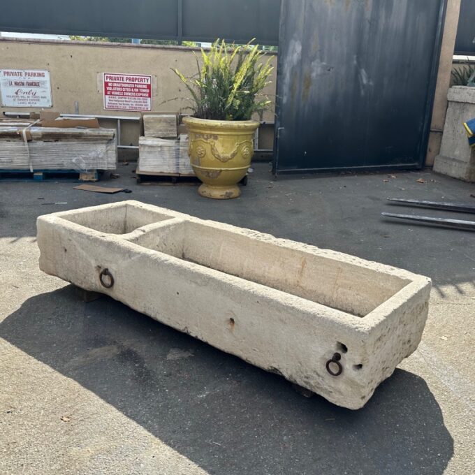 Hand Carved Stone Trough Fountain Basin Farm Sink Planter Firepit idea Rustic CA - Image 2