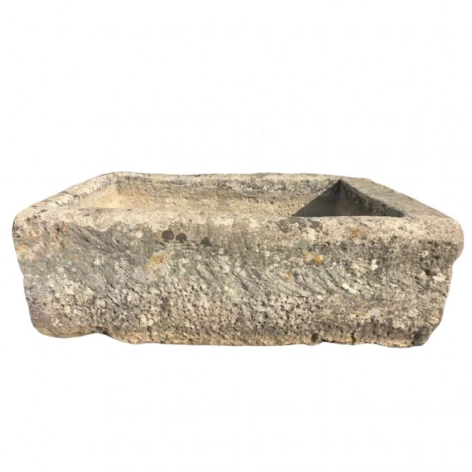 Hand Carved Stone Container Fountain Basin Tub Planter Firepit Trough Antique LA