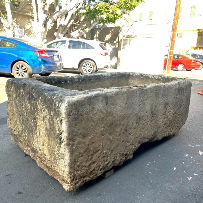 Hand Carved Stone Container Fountain Basin Tub Planter Firepit Trough Antique LA - Image 2