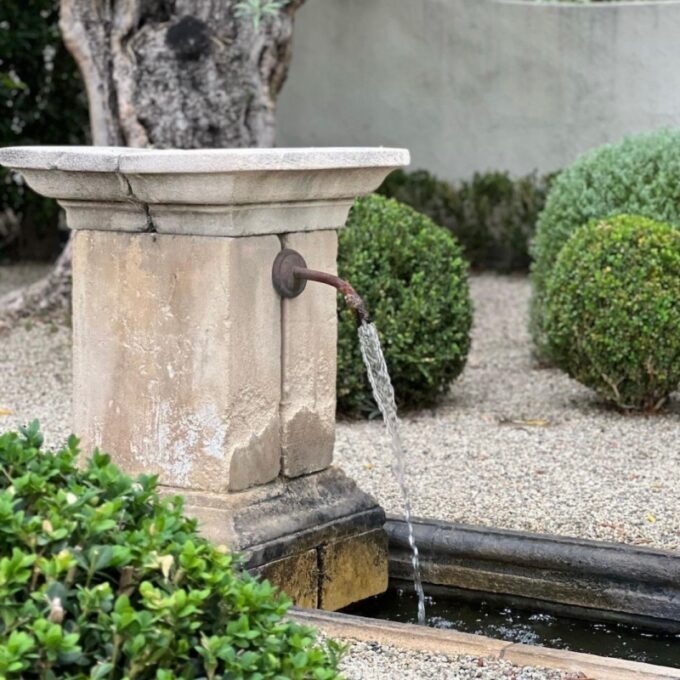 Hand Carved Stone Pedestal Column Post Fountain Base Center block center piece - Image 3