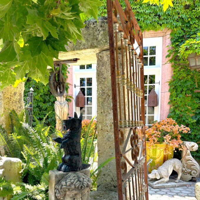 Black Dog Cast Iron Hand Painted Door Stop Decorative object house warming gift - Image 3
