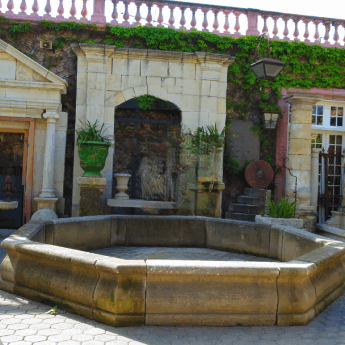 Huge Carved Stone Center Water Fountain Basin Architectural Element Antique CA - Image 3