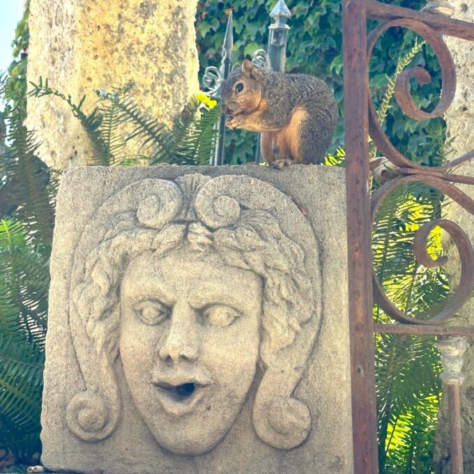 Hand Carved Stone Fountain head spout backsplash Antiques rustic wall mount CA - Image 3
