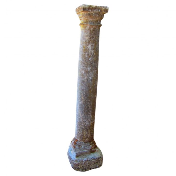 18th Century Hand Carved Stone Garden Column Architectural Elements Decorative