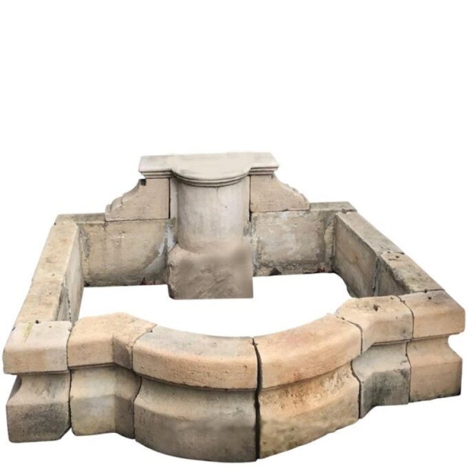 19th/20th C Carved Stone Fountain basin