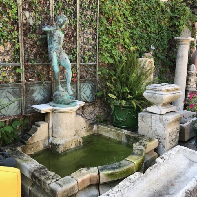 19th/20th C Carved Stone Fountain basin - Image 3