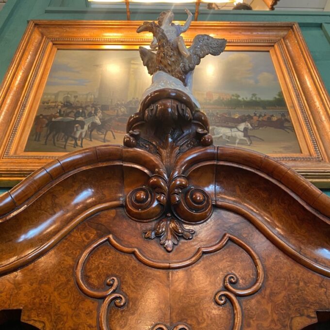 18th Century Dutch Burl Walnut Secretary Cabinet Scriban Desk Library Antique LA - Image 2