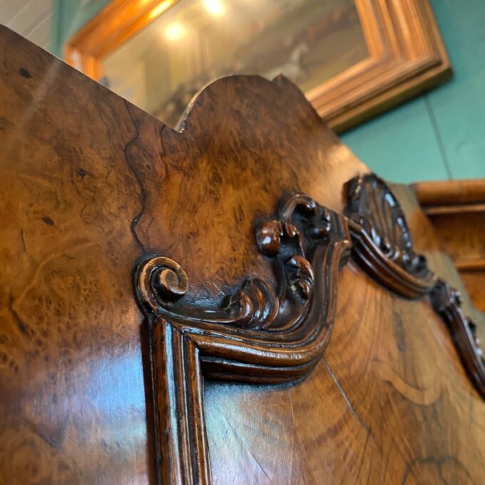 18th Century Dutch Burl Walnut Secretary Cabinet Scriban Desk Library Antique LA - Image 7